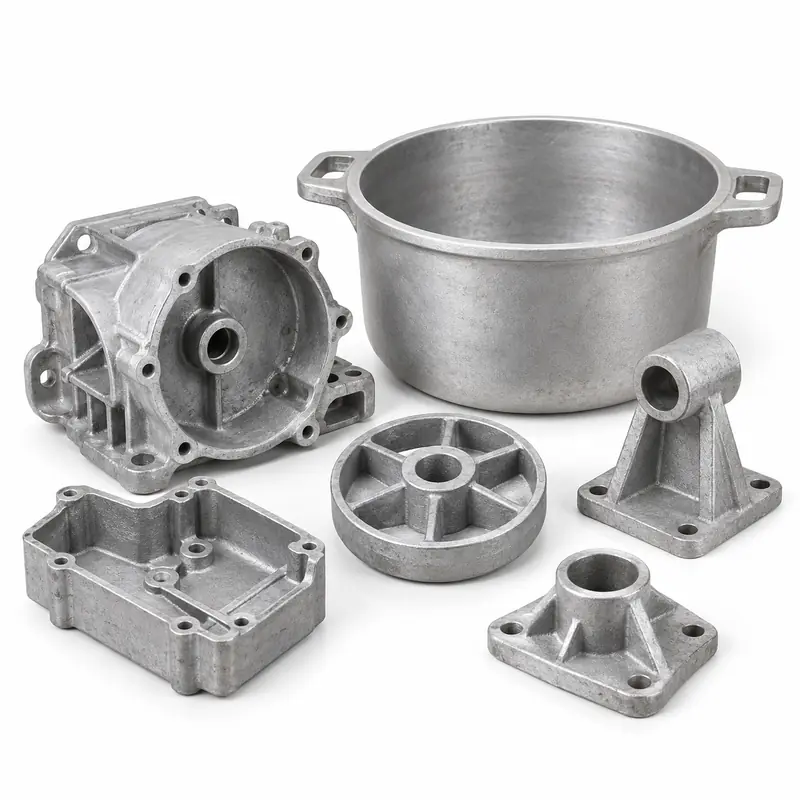 Cast Aluminium arranged safely for scrap, reuse or recycling pickup evaluation