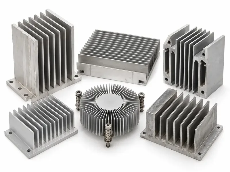 Aluminium Heat Sinks sorted and prepared for aluminium scrap pickup evaluation