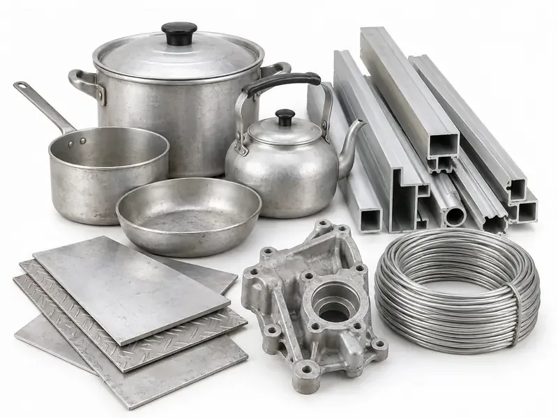 Mixed Aluminium sorted and prepared for aluminium scrap pickup evaluation