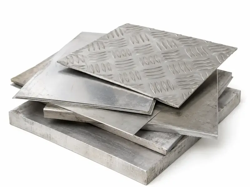 Aluminium Sheets and Plates sorted and prepared for aluminium scrap pickup evaluation