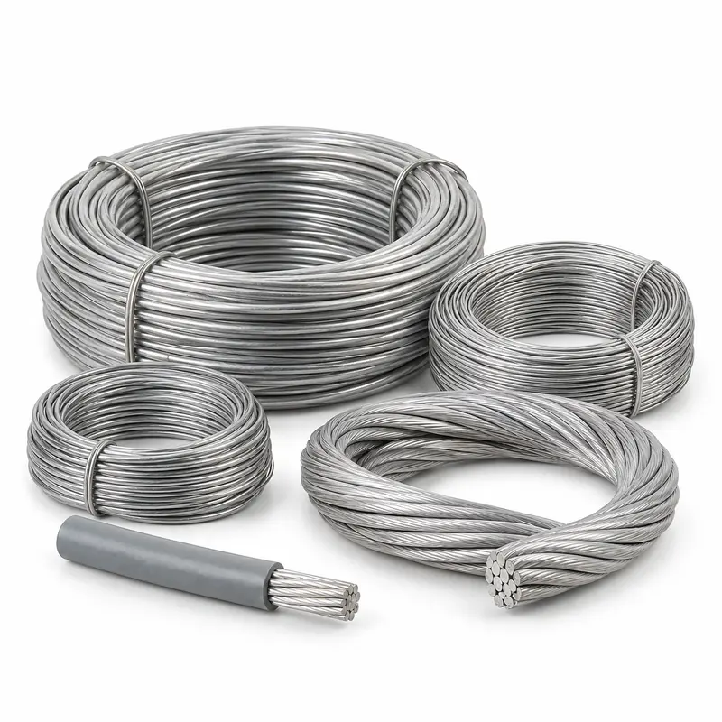 Aluminium Wire arranged safely for scrap, reuse or recycling pickup evaluation