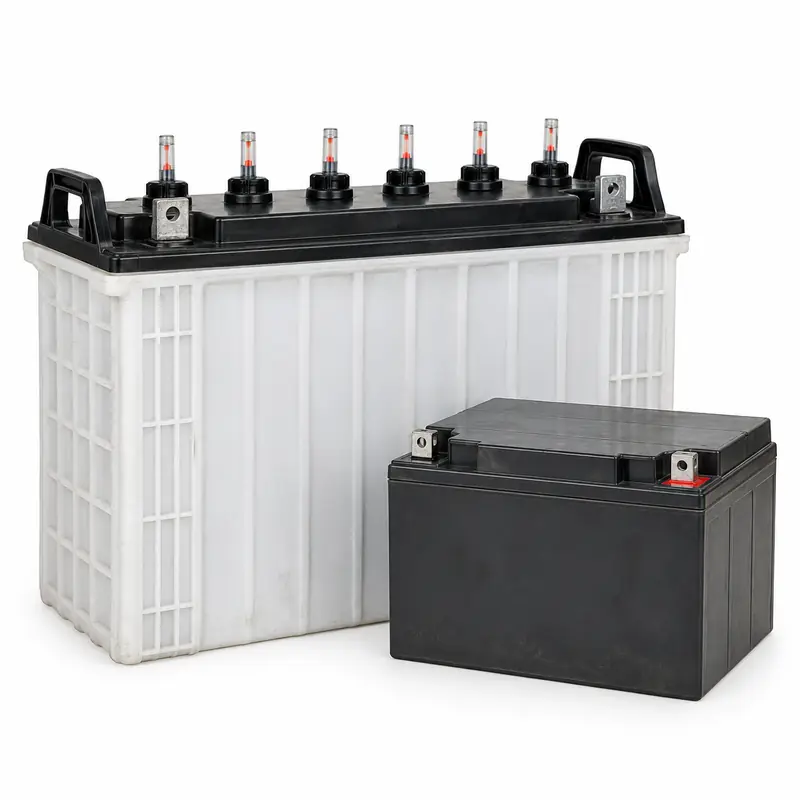 Inverter Batteries arranged safely for scrap, reuse or recycling pickup evaluation