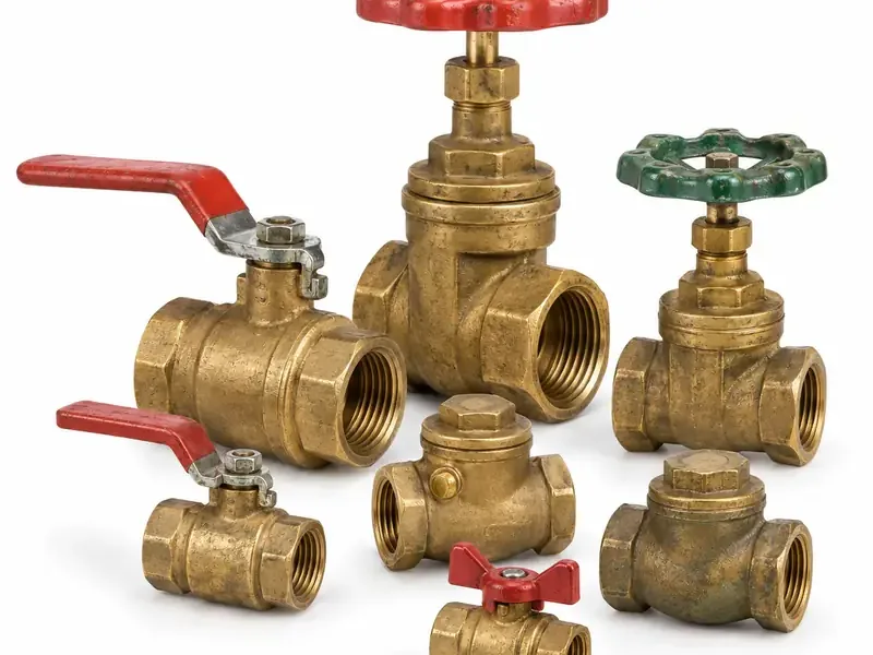 Brass Valves sorted and prepared for brass scrap pickup evaluation