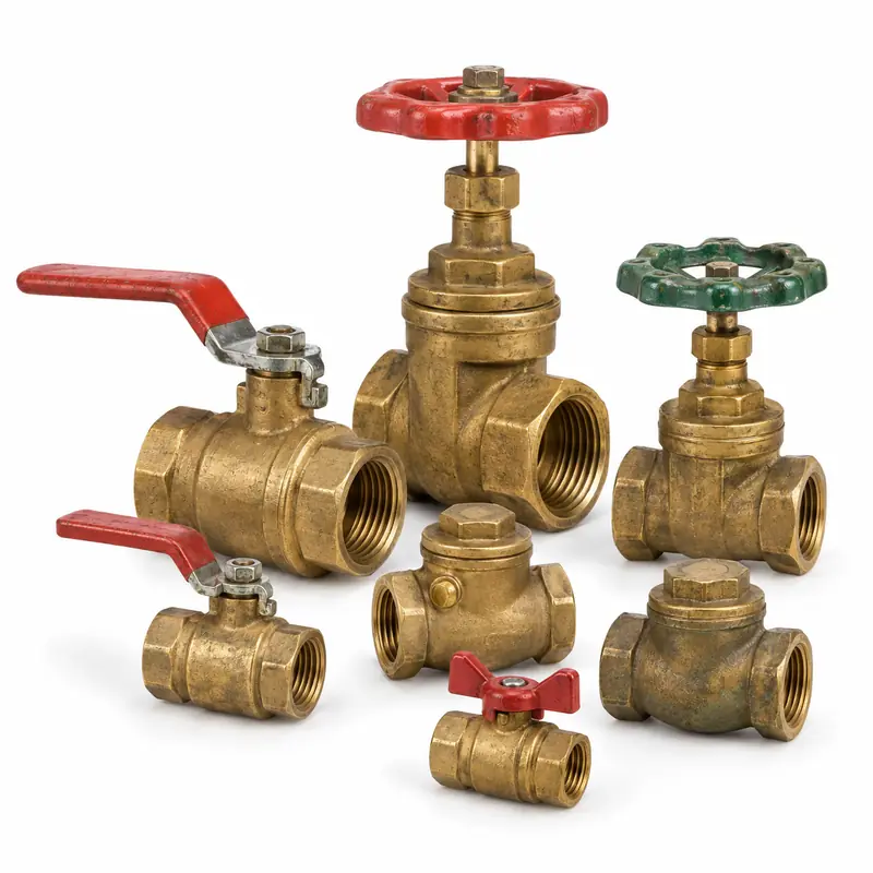 Brass Valves arranged safely for scrap, reuse or recycling pickup evaluation