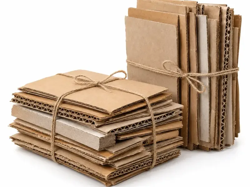 Gatta sorted and prepared for cardboard scrap pickup evaluation