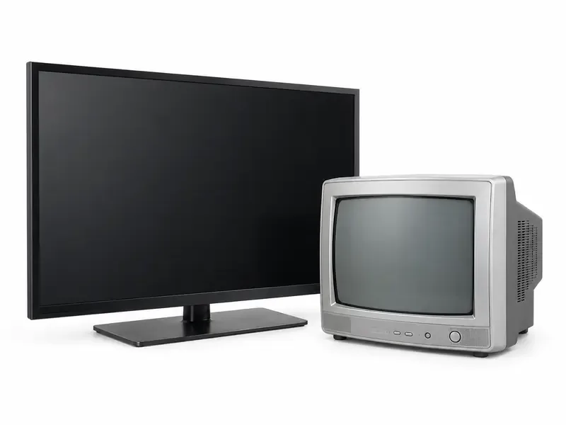Used LED LCD and smart televisions prepared for e-waste evaluation