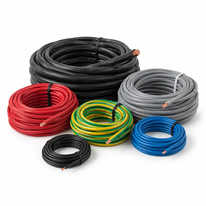 Industrial Cables arranged safely for scrap, reuse or recycling pickup evaluation