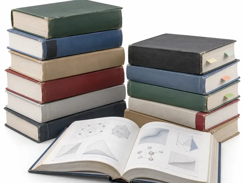 Textbooks sorted and prepared for paper scrap pickup evaluation