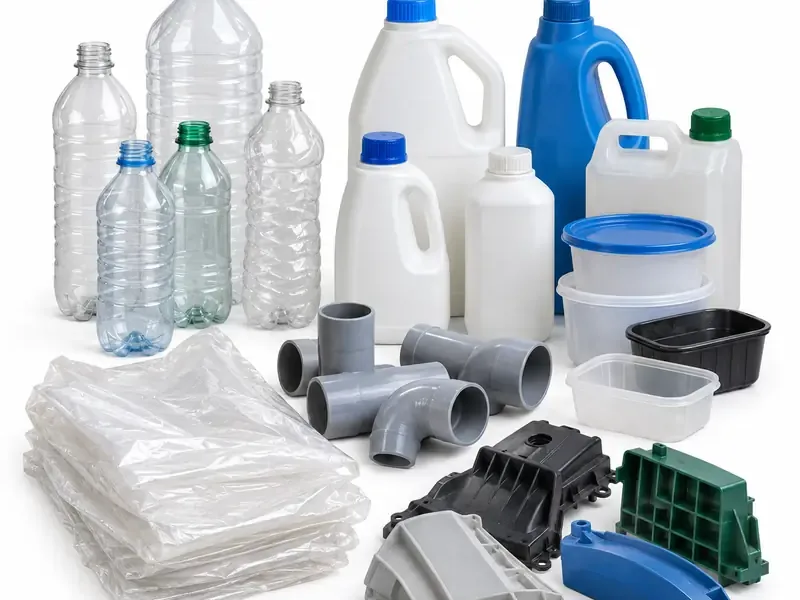 Mixed Plastic sorted and prepared for plastic scrap pickup evaluation