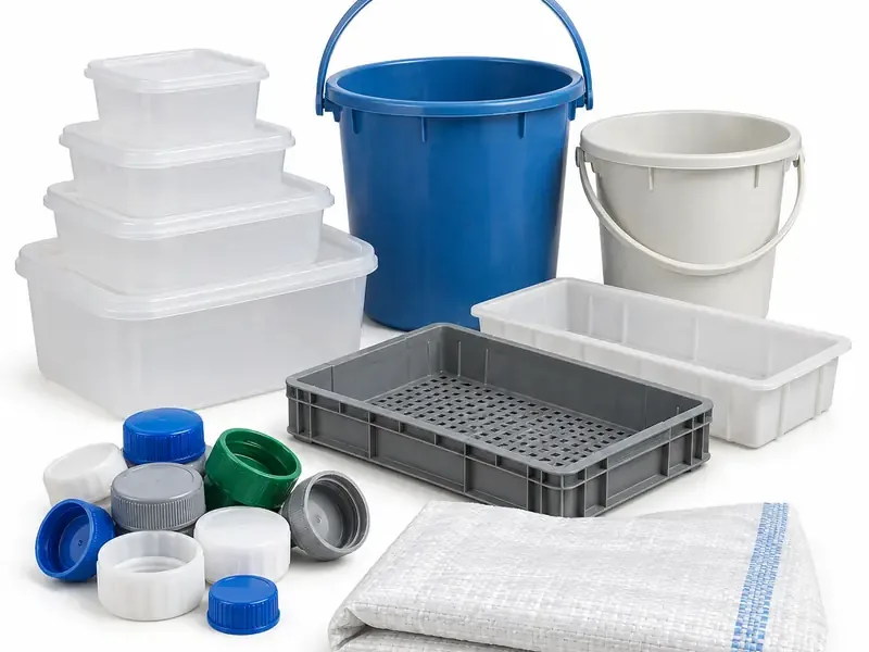 PP Plastic sorted and prepared for plastic scrap pickup evaluation