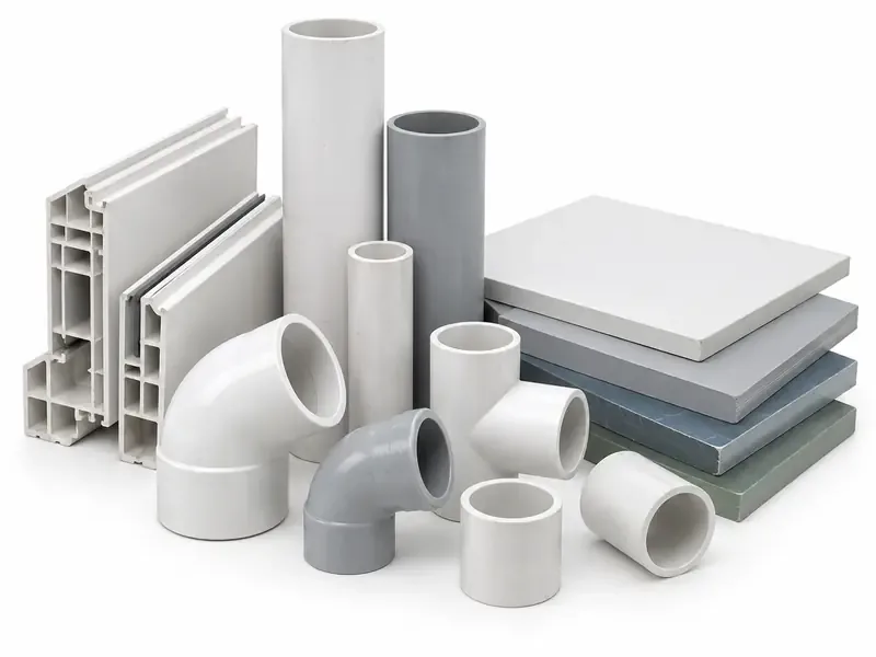 PVC Plastic sorted and prepared for plastic scrap pickup evaluation