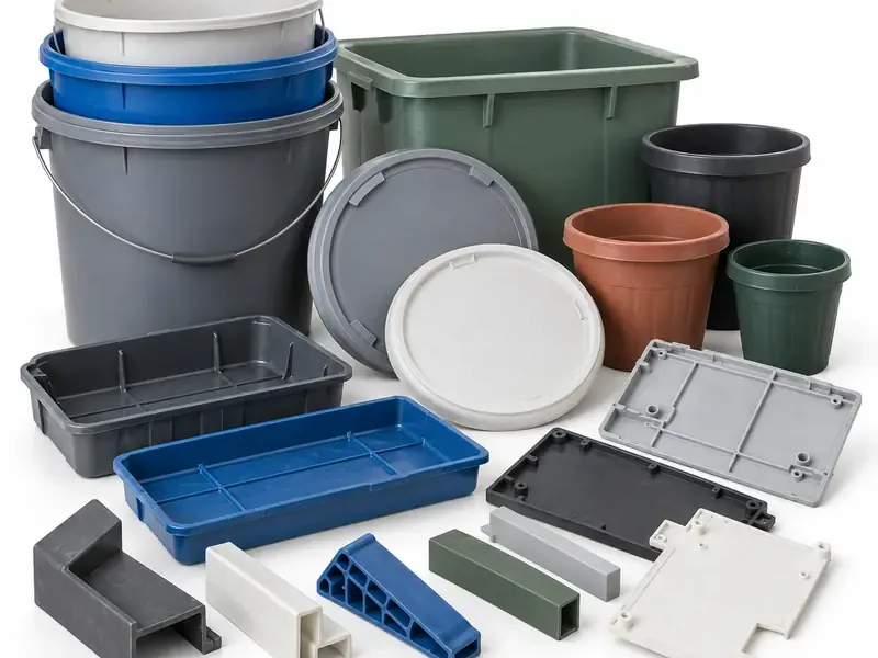 Rigid Plastic sorted and prepared for plastic scrap pickup evaluation