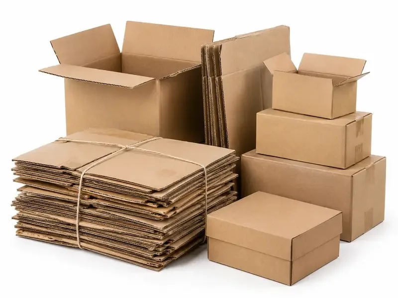 Cardboard Scrap prepared for scrap evaluation