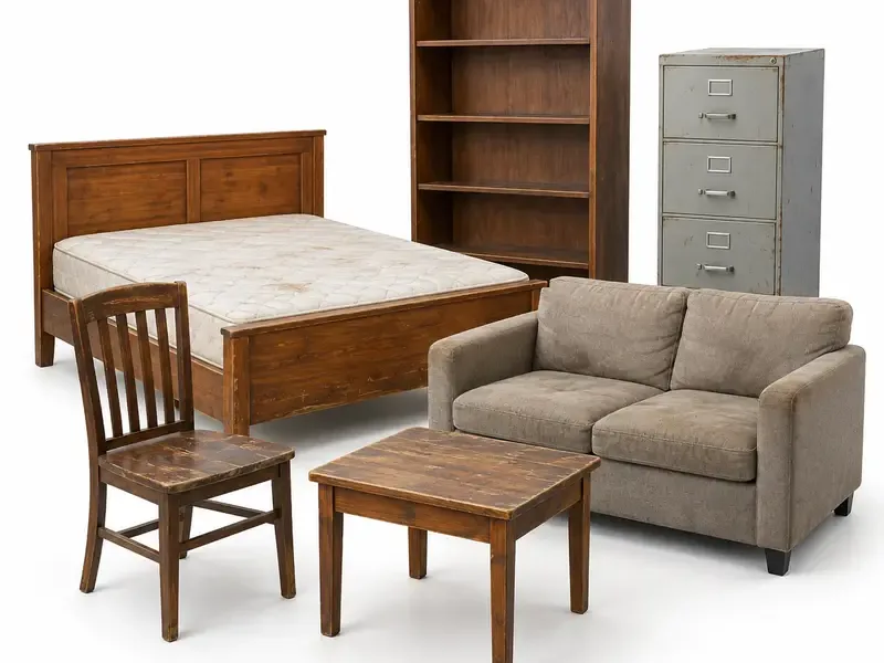 Furniture Scrap prepared for scrap evaluation
