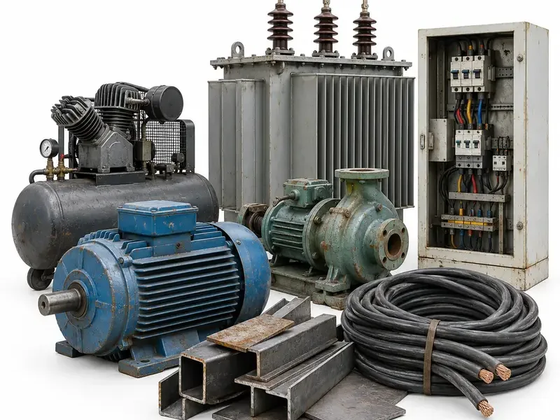 Industrial Scrap prepared for scrap evaluation