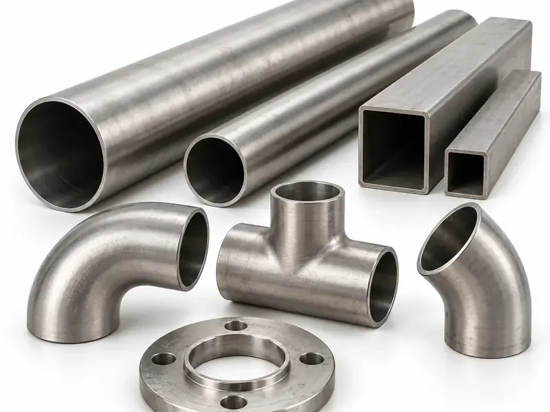 Stainless-Steel Pipes sorted and prepared for stainless steel scrap pickup evaluation