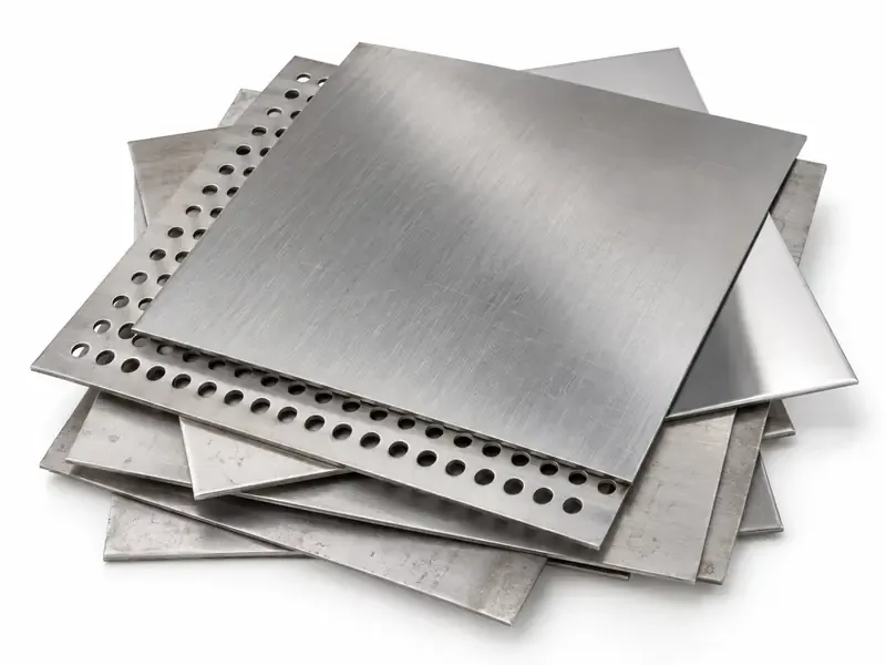 Stainless-Steel Sheets sorted and prepared for stainless steel scrap pickup evaluation