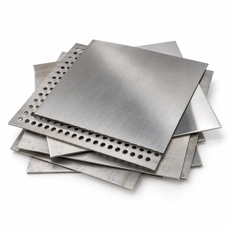 Stainless-Steel Sheets arranged safely for scrap, reuse or recycling pickup evaluation