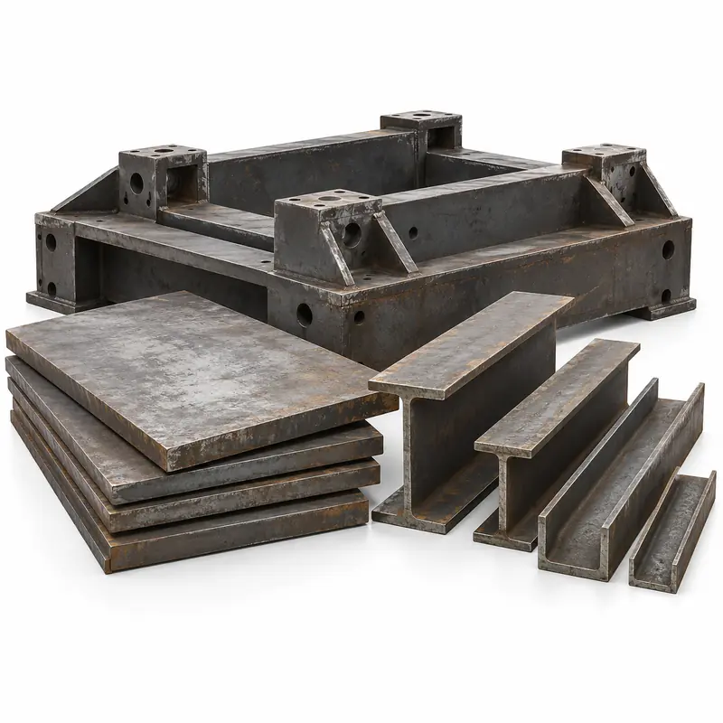 Heavy Steel arranged safely for scrap, reuse or recycling pickup evaluation