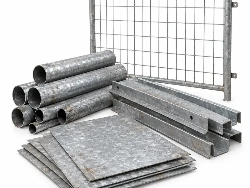 Galvanized Steel sorted and prepared for steel scrap pickup evaluation