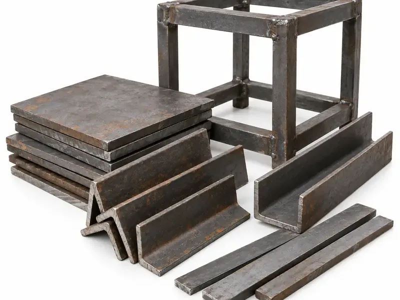 Mild Steel sorted and prepared for steel scrap pickup evaluation