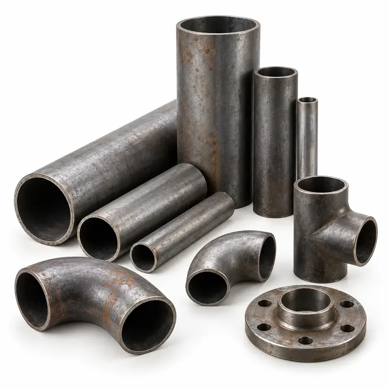 Steel Pipes arranged safely for scrap, reuse or recycling pickup evaluation