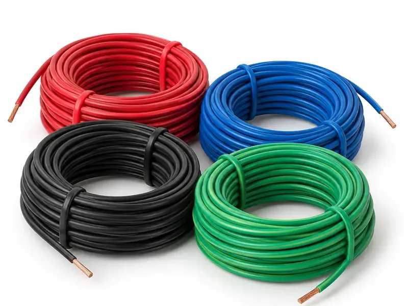 Household Electrical Wires sorted and prepared for wire and cable scrap pickup evaluation