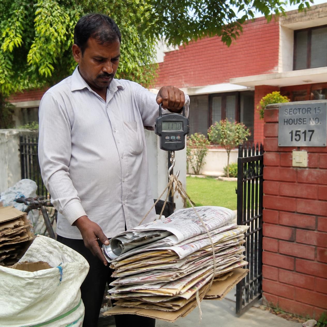 Kabadi wala collecting scrap in Chandigarh